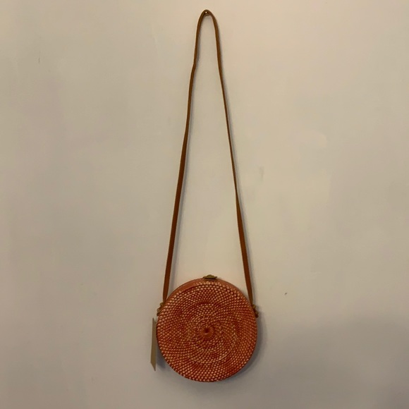 Crown Vintage Handbags - Crown Vintage handcrafted round shoulder bag.  Floral interior. 8” Diameter. NWT